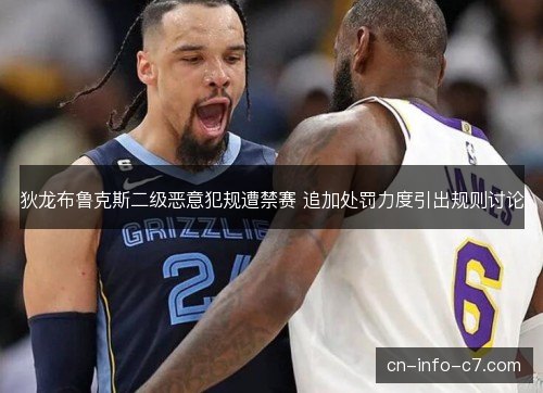 狄龙布鲁克斯二级恶意犯规遭禁赛 追加处罚力度引出规则讨论